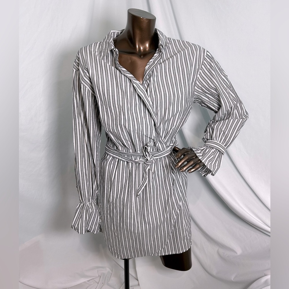 Express Faux Wrap Stripe Dress - Small - NWOT